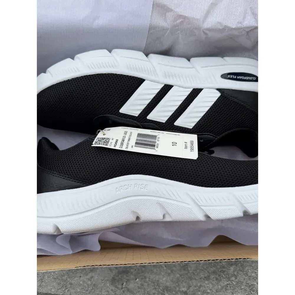 Adidas Arch Rise Cloudfoam Flex Laces Black Sneakers Women's 10 Wide Fit NWT